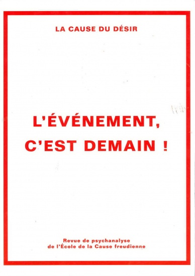 L&rsquo;évènement, c&rsquo;est demain !