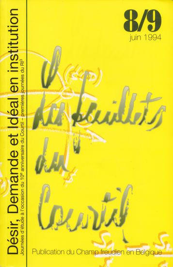 Désir, Demande et Idéal en institution