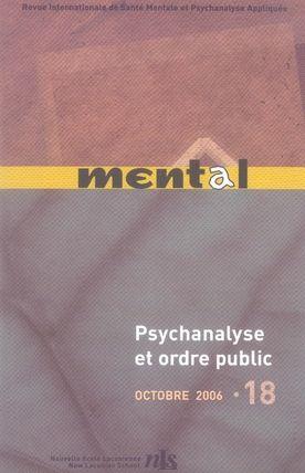 Psychanalyse et ordre public